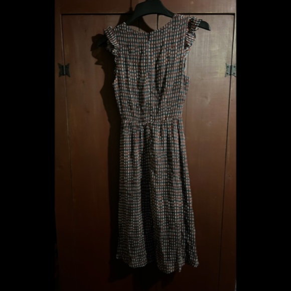 Lenon x Anthropologie Matilda Plaid/Checkered Faux Wrap Ciffon Dress Size XS - Picture 10 of 16